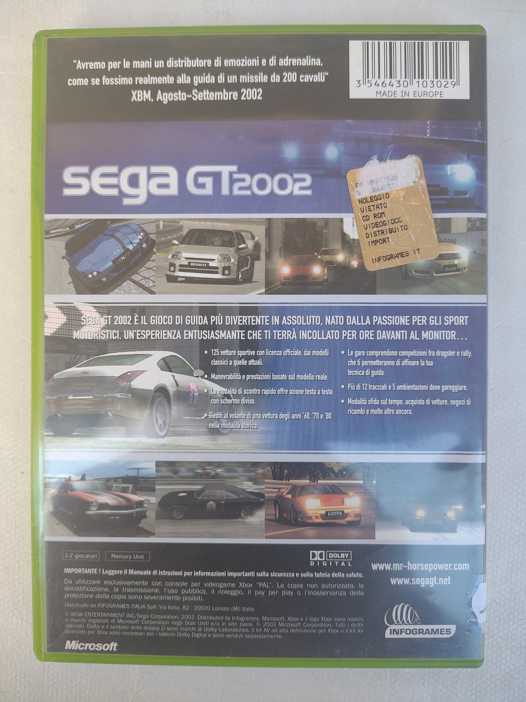 Sega GT 2002 Anleitung Handbuch