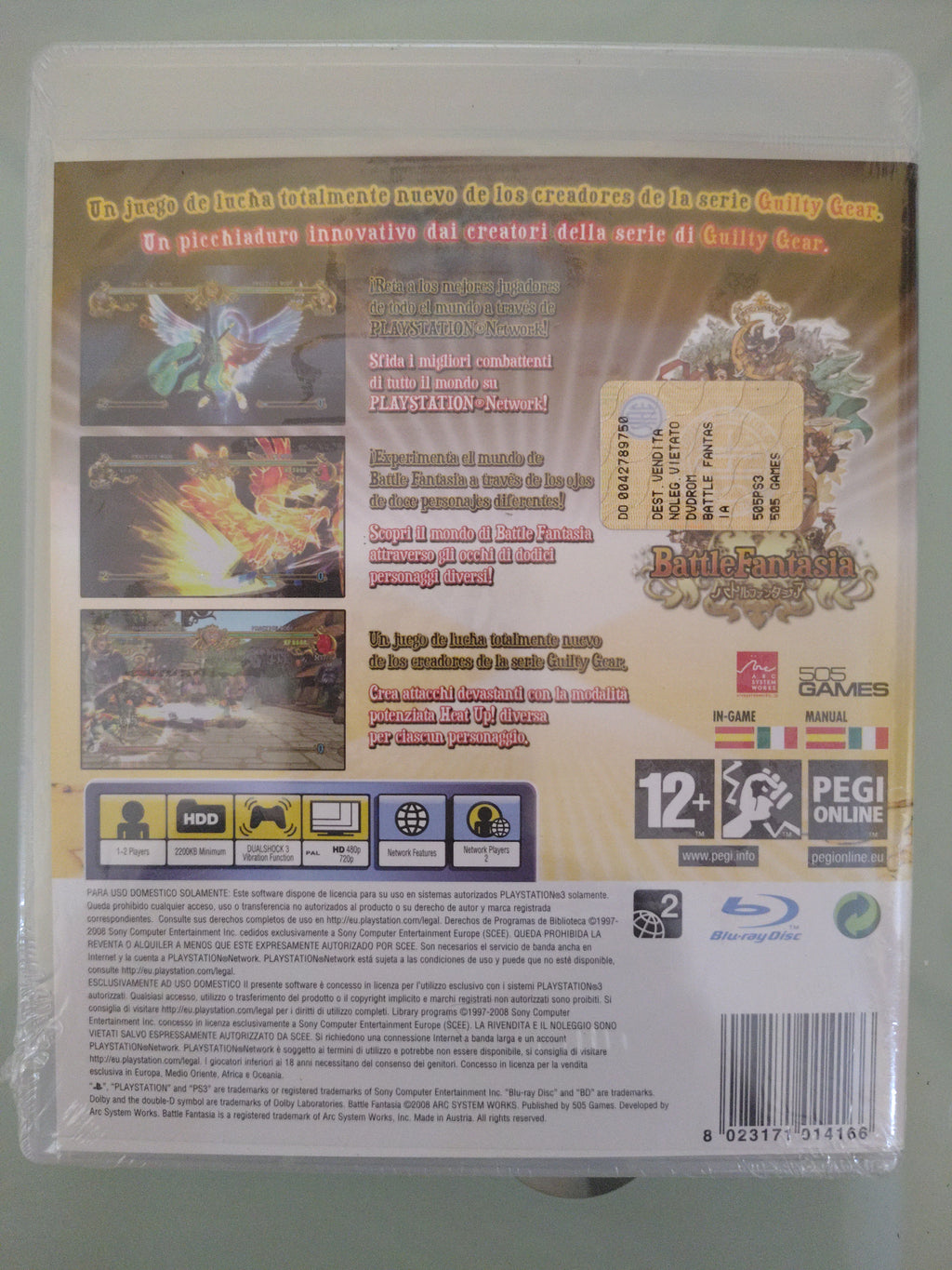 BATTLE FANTASIA PAL ITA/MULTILINGUA. ( Sigillato)