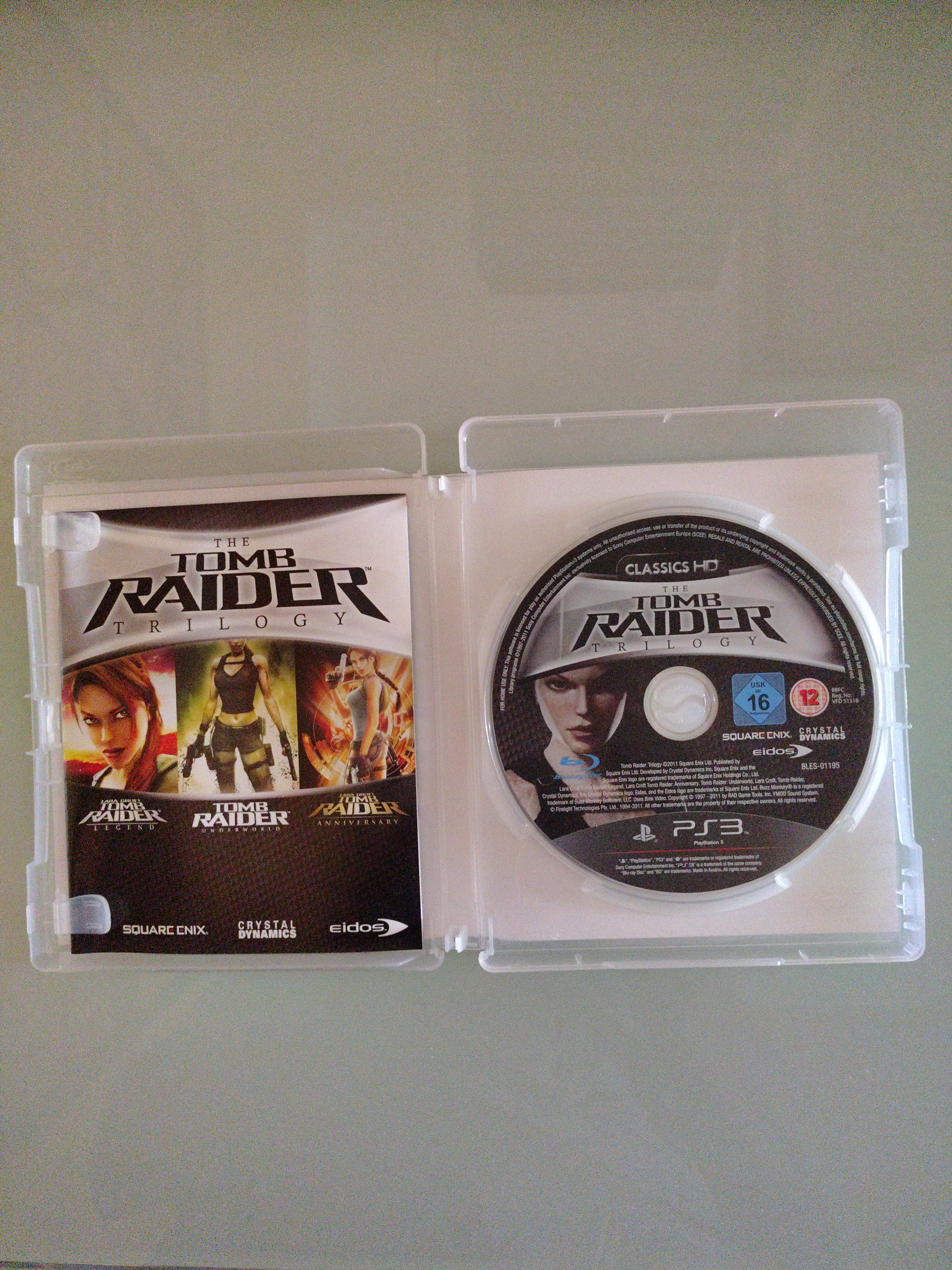 THE TOMB RAIDER TRILOGY CLASSICS HD SONY PS3 PLAYSTATION 3 PAL ITALIANO COMPLETO