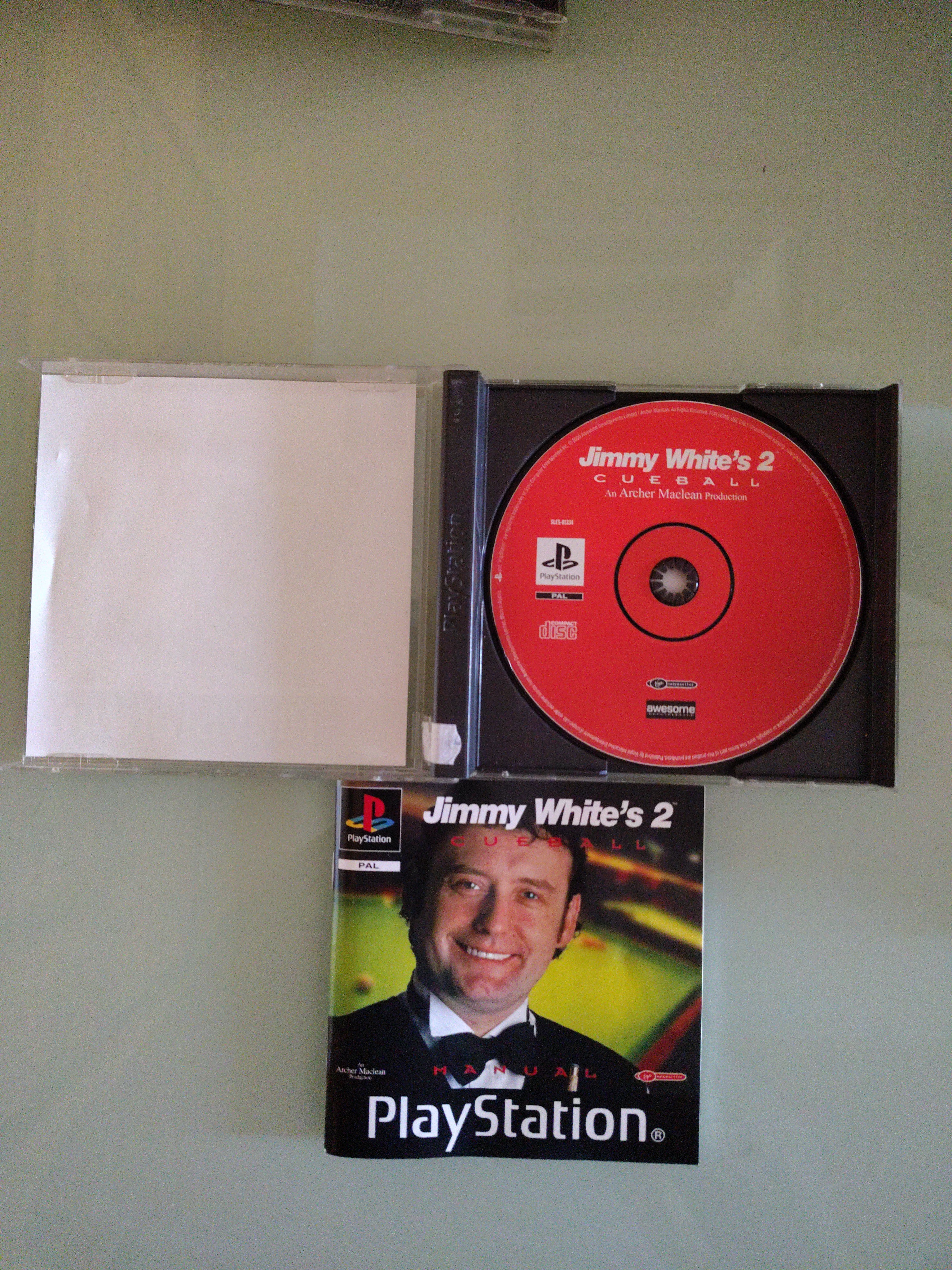 Sony PlayStation 1 Video Game Jimmy White's 2 Cueball Completo Ps1 Retro Snooker