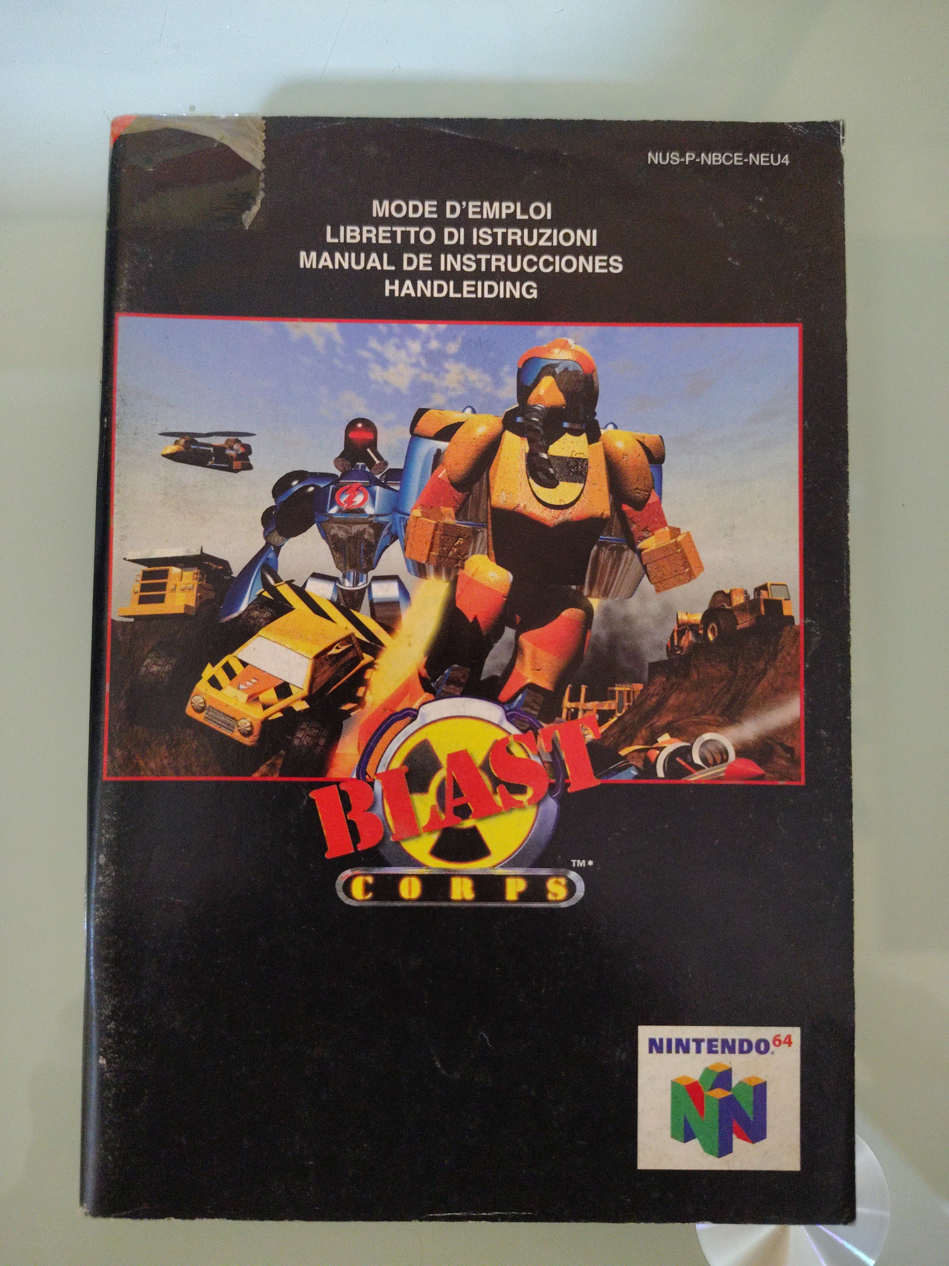 Blast Corps N64 solo manuale