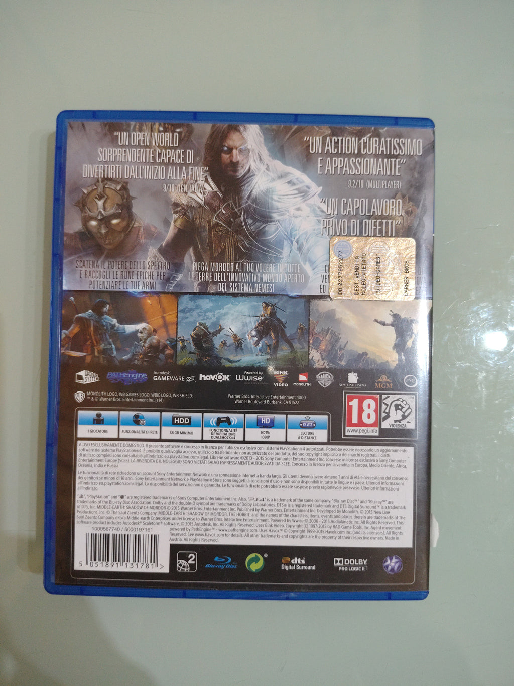 LA TERRA DI MEZZO - L'OMBRA DI MORDOR GOTY EDITION - PS4 - PAL IT