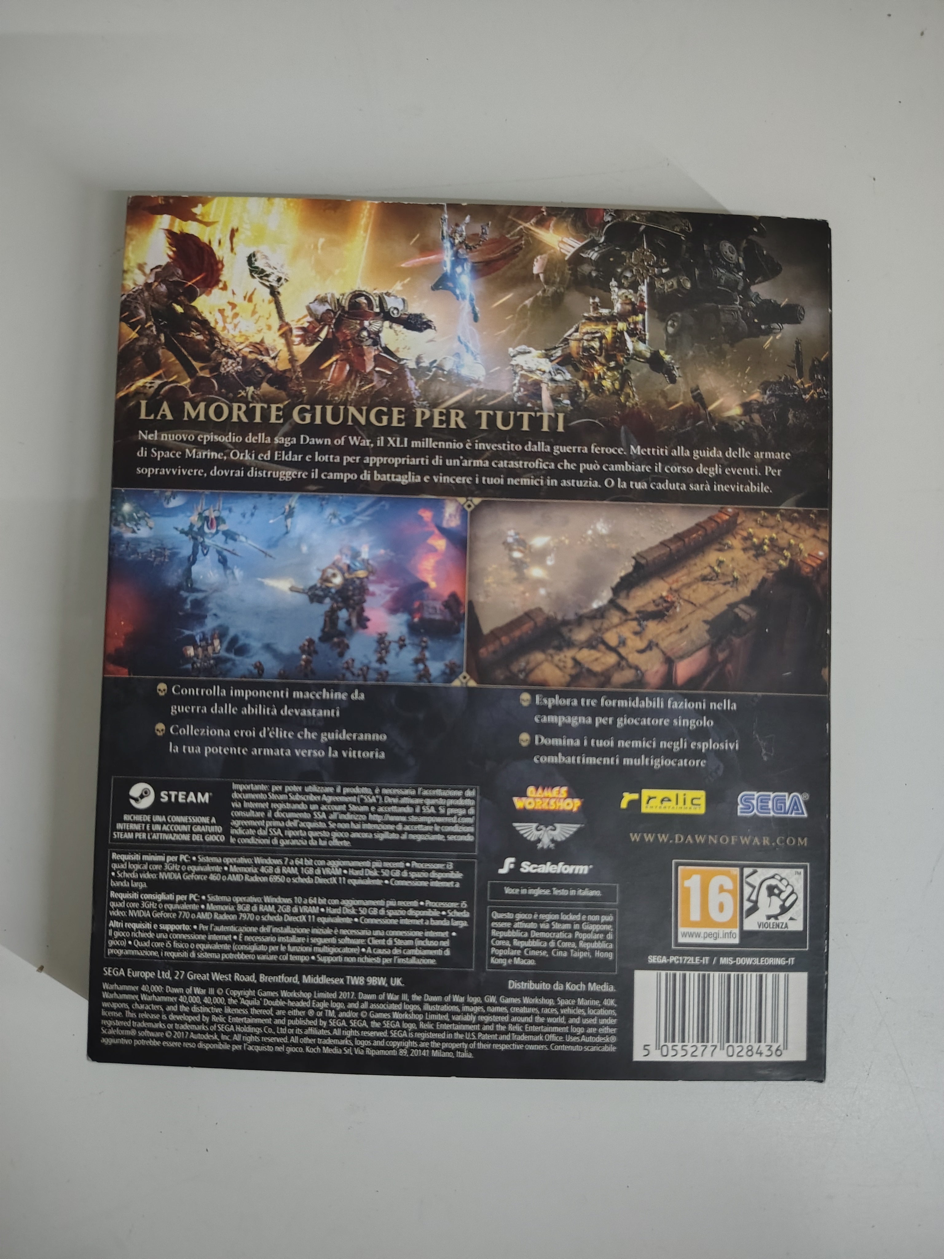 Warhammer God Of War III Limited Edition PC Version Case & Artwork Only NO GAME!