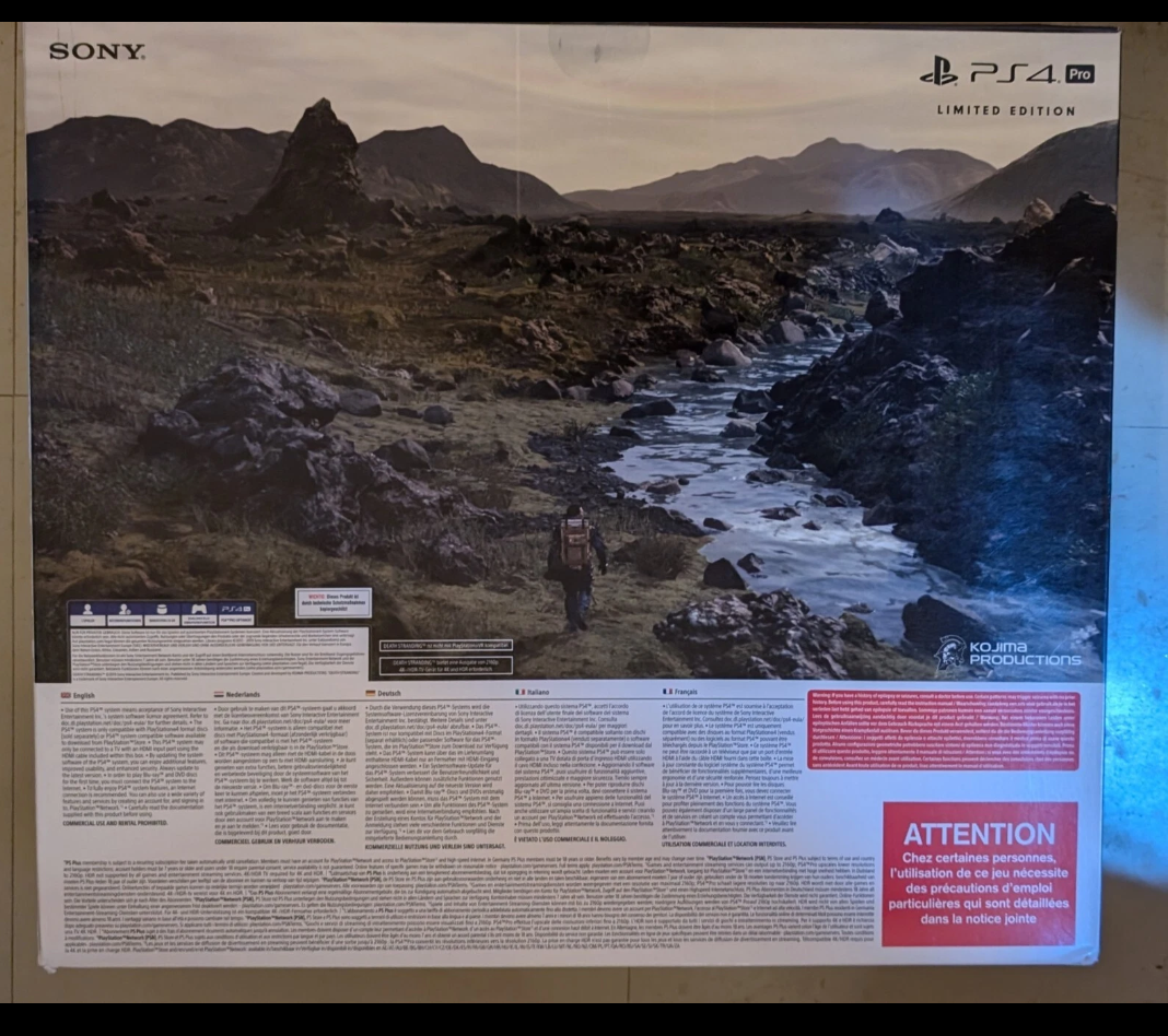 # Console PlayStation 4 Pro PS4 Death Stranding Bundle Pak collector nuova
