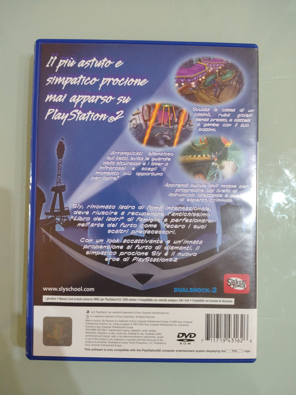 Sly Raccoon PS2 Sony Playstation 2 PAL ITA gioco usato italiano COMPLETO