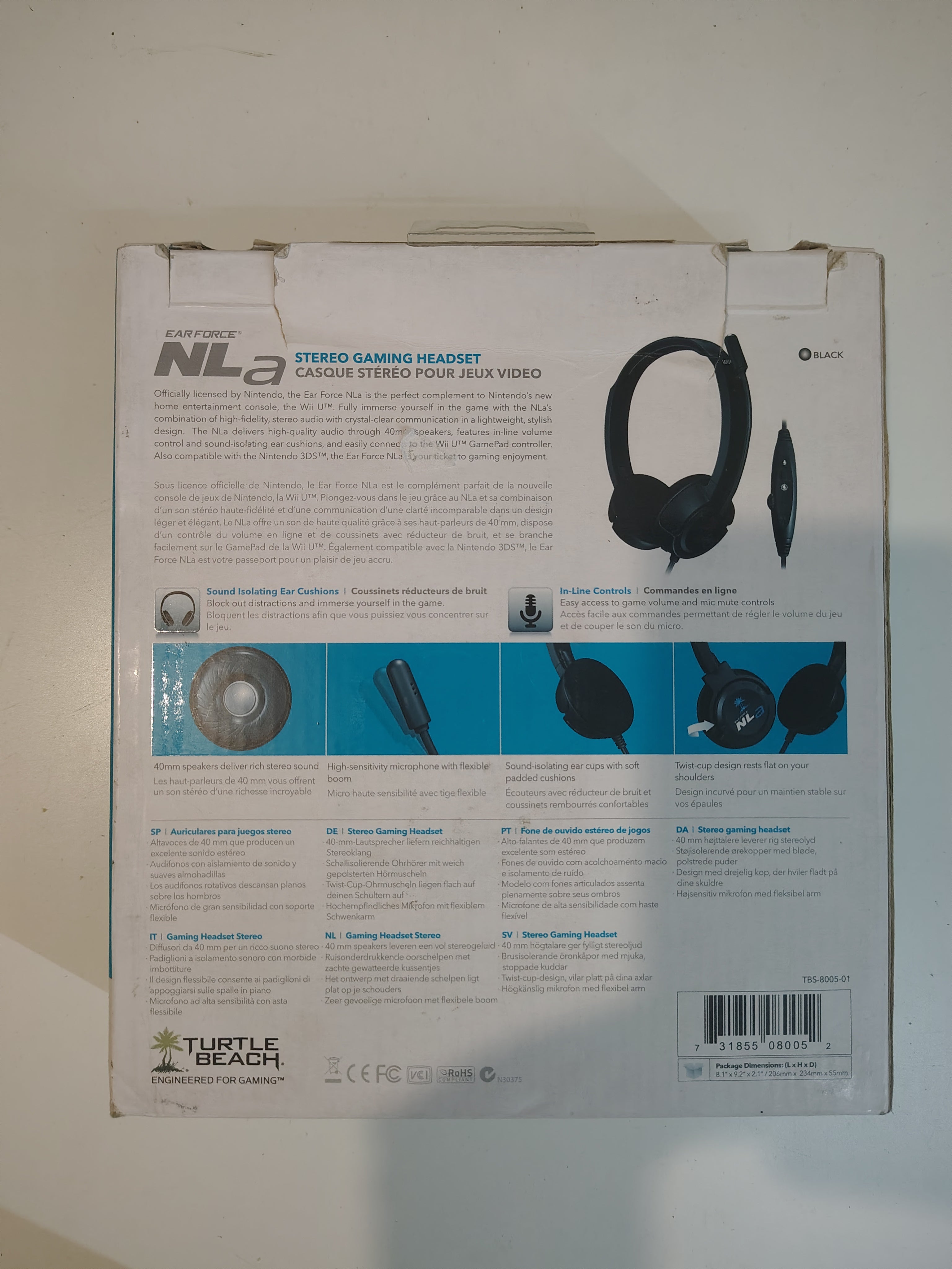 Ear Force NLa Cuffie da gioco stereo cablate Turtle Beach Nintendo Wii U