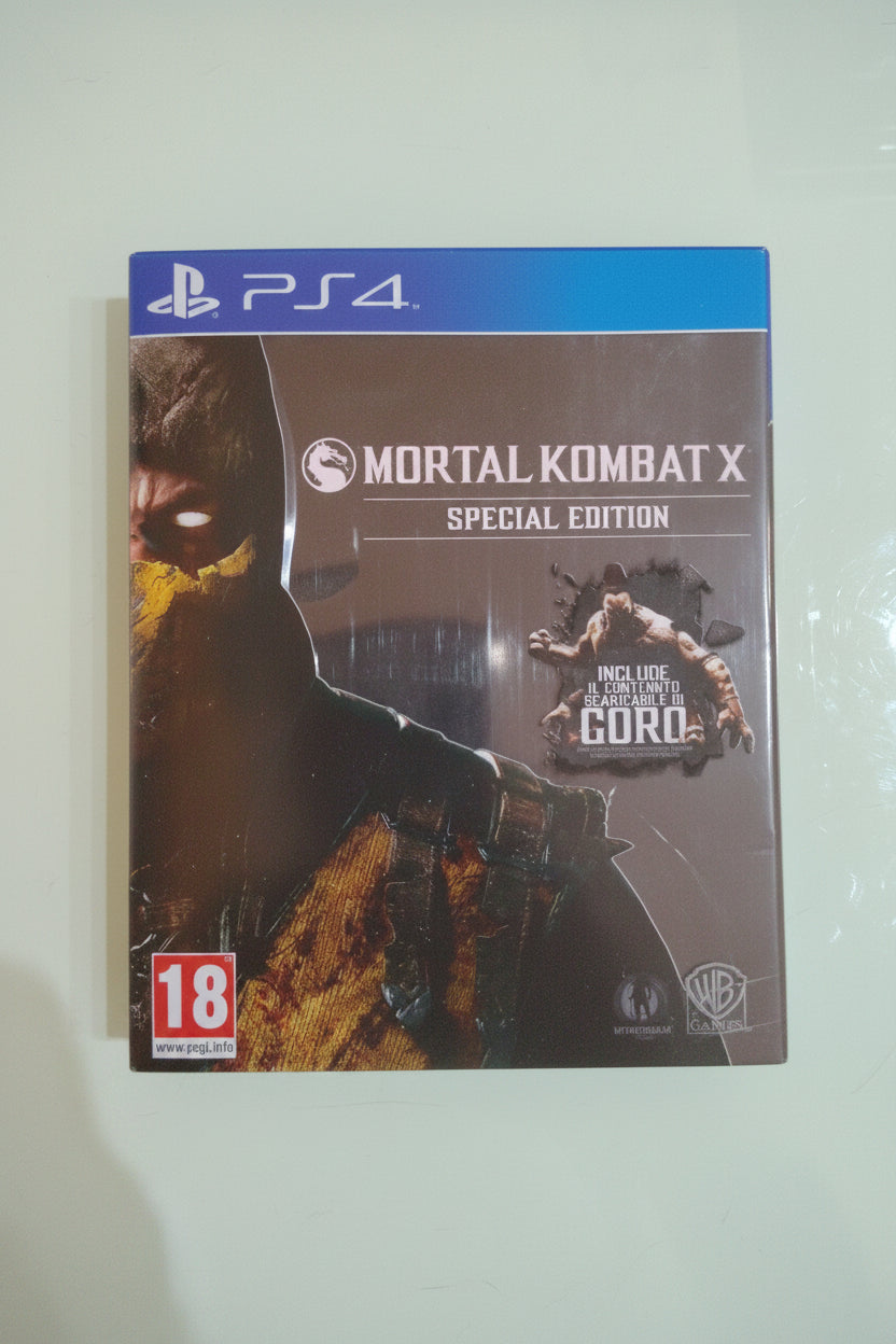 Mortal Kombat X Metal Steelbook Edizione Speciale Sony PS4 18+ Gioco di Combatti